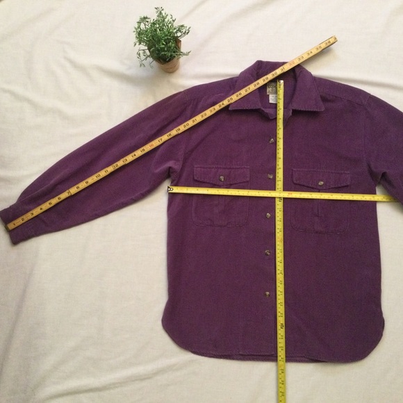 Vintage Northern Spirit Eggplant Corduroy Long Sleeve Button Top Small - Picture 3 of 9